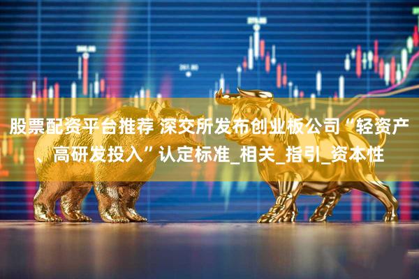 股票配资平台推荐 深交所发布创业板公司“轻资产、高研发投入”认定标准_相关_指引_资本性